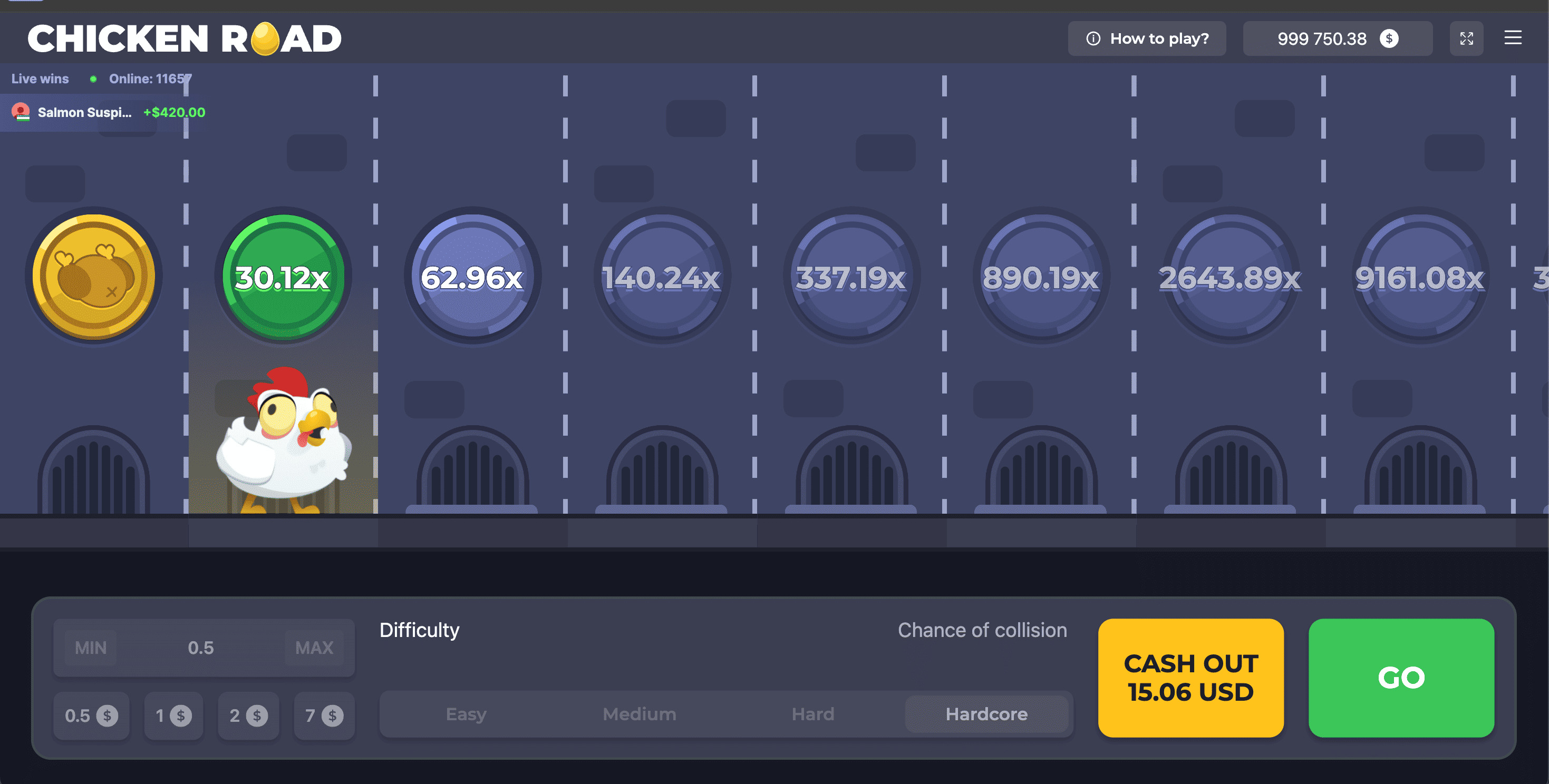 Estrategia All-in Experto Chicken Road